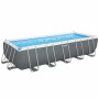 Basen stelażowy (640x274x132 cm) z filtrem piaskowym, drabinką i pokrywą Bestway 5612B