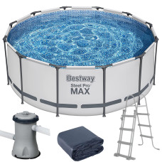 Basen stelażowy (366х122 cm) z filtrem wkładowym, pokrywą  i drabinką Bestway 56420 