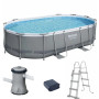 Basen stelażowy (488х305х107 cm) z filtrem wkładowym, drabinką i pokrywą Bestway 56448