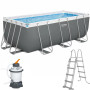 Basen stelażowy (412х201х122 cm) z filtrem piaskowym i drabinką Bestway 56457
