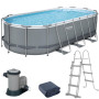 Basen stelażowy (549х274х122 cm) z filtrem wkładowym, drabinką i pokrywą Bestway 56710