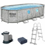 Basen stelażowy (549х274х122 cm) z filtrem wkładowym, drabinką i pokrywą Bestway 56716