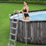 Basen stelażowy (610х366х122 cm) z filtrem wkładowym, drabinką i pokrywą  Bestway Wood Style 5611R